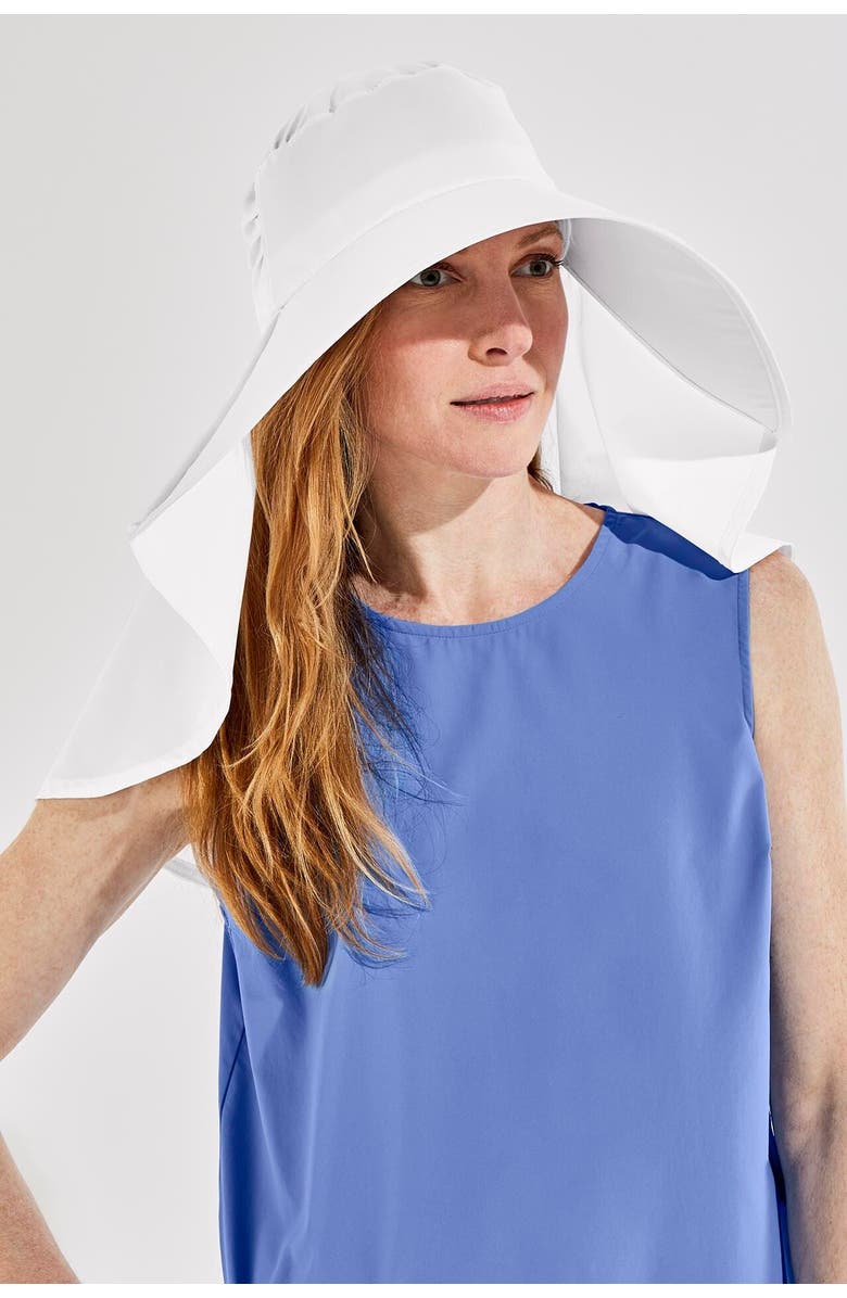Coolibar Women's Full Coverage Hat, UPF 50+ Sun Protection, Anastasia Elegant, Alternate, color, White