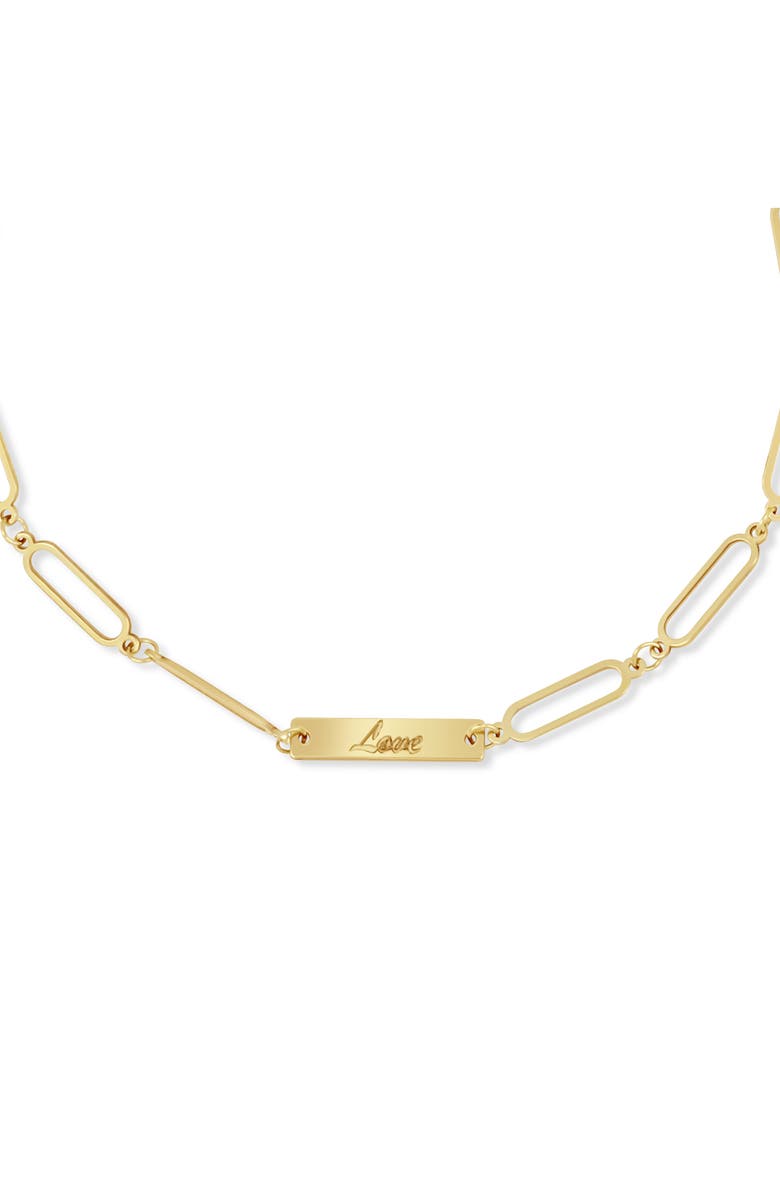 Bony Levy 14K Yellow Gold Love Paper Clip Chain Bracelet, Alternate, color, 14K Gold