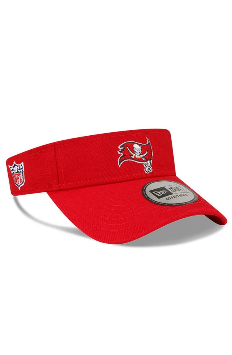 New Era Men's New Era Red Tampa Bay Buccaneers 2022 Sideline Adjustable Visor, Main, color,