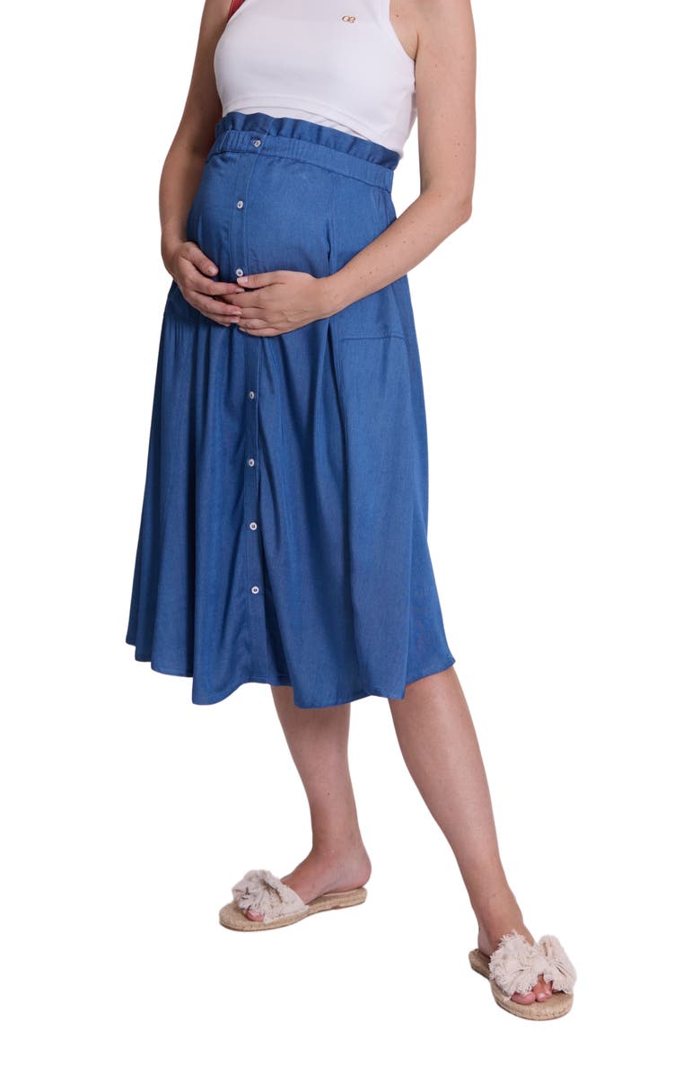 Cache Coeur Dallas Maternity Skirt, Main, color, Mid Blue