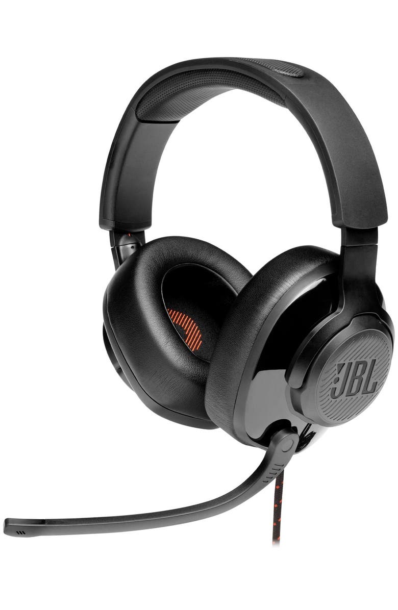 JBL Quantum 300 Wired Over Ear Gaming Headset, Main, color, Black