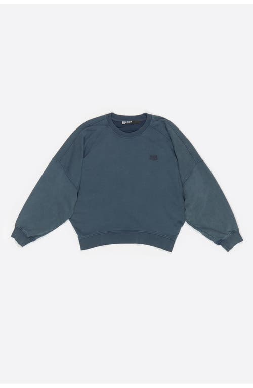 Bimba Y Lola Embroidered Logo Balloon Sweatshirt In Blue
