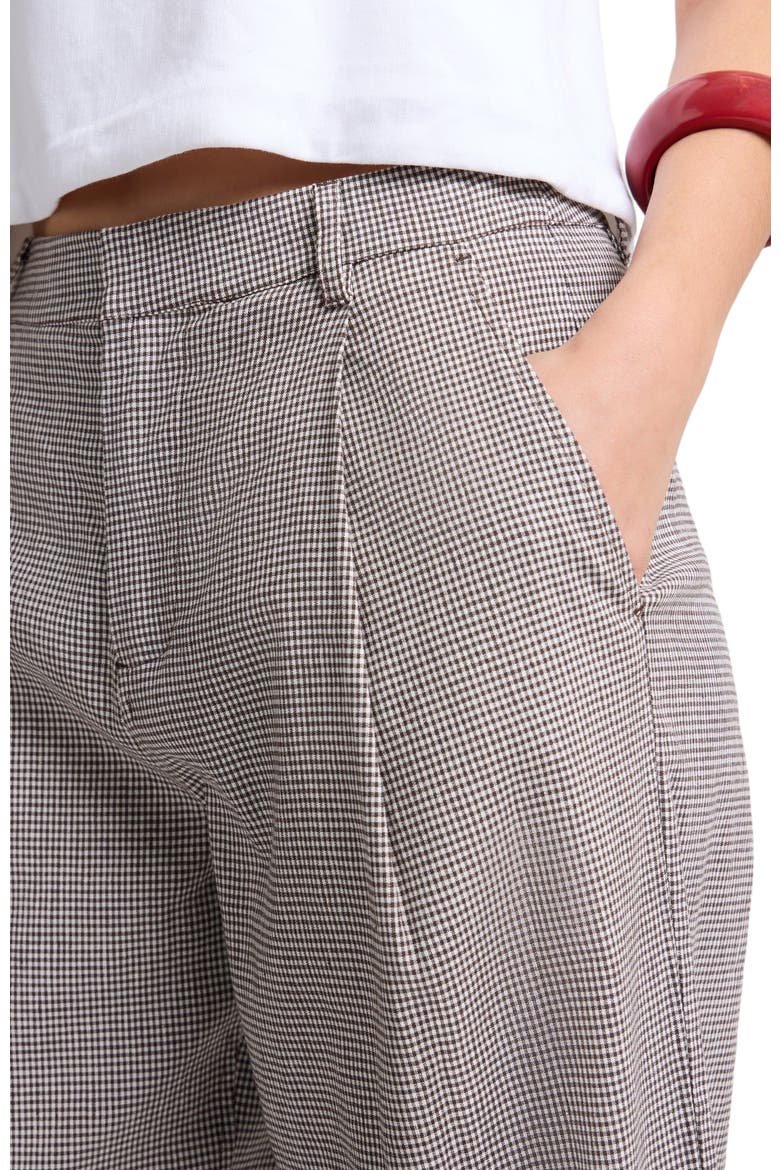 Straight Leg Pant, Alternate, color, Brown/White