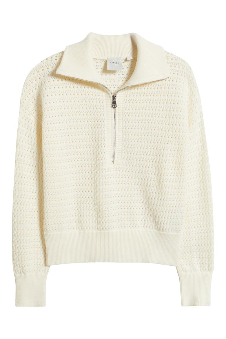 Darla Half Zip Sweater, Alternate, color, EGRET