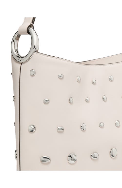 Kate Spade New York Halo Stud Fine Grain Leather Bucket Bag In White