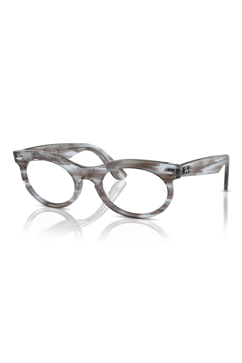 RX2242V 53mm Oval Optical Glasses, Alternate, color, BLUE