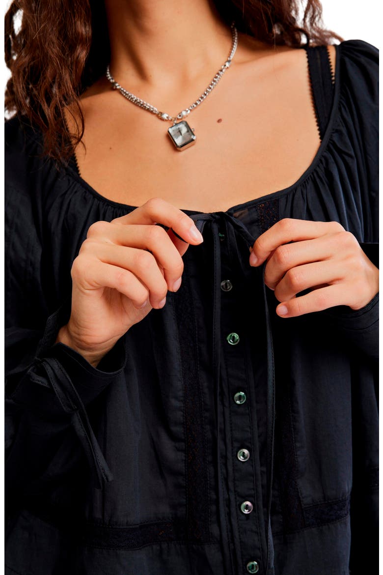 La Lune Cotton Top, Alternate, color, BLACK