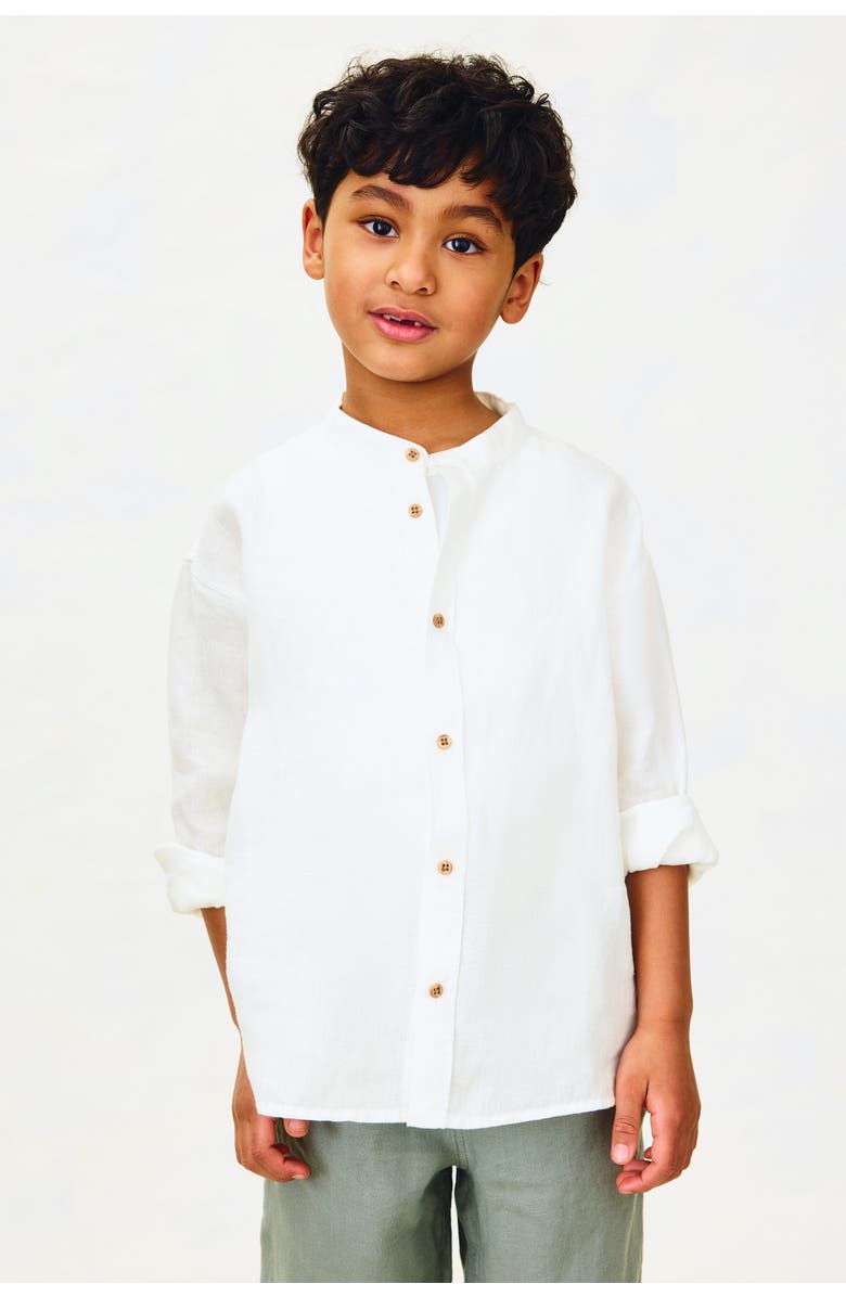 H&M Linen shirt, Main, color, White