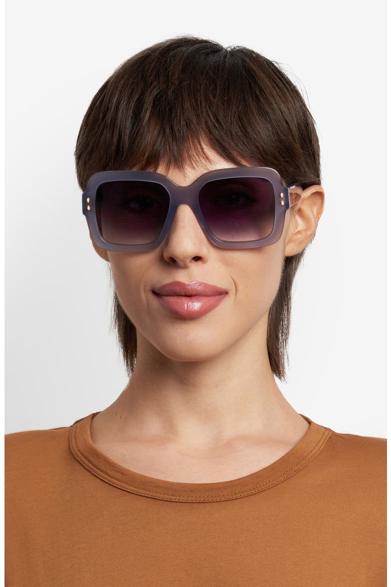 54mm Gradient Square Sunglasses, Alternate, color, GREY/ DARK GREY SF