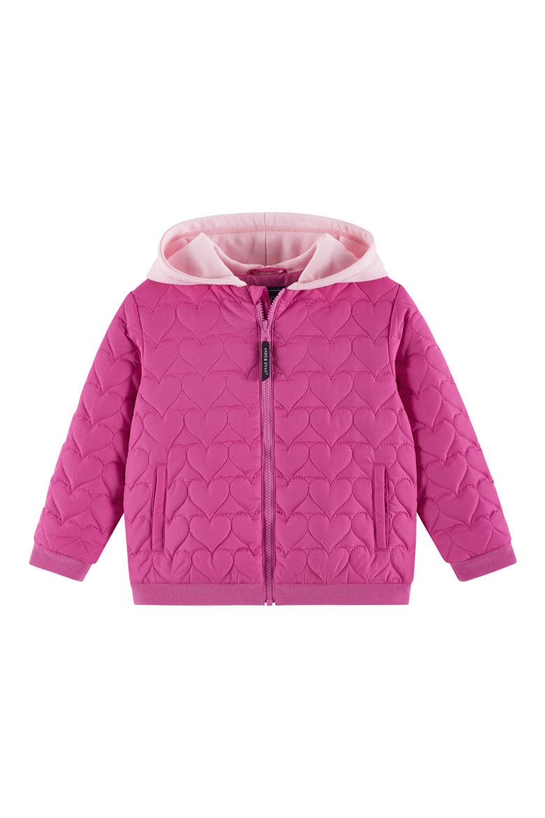 Kids' Quilted Hooded Jacket, Main, color, LIGHT PINK