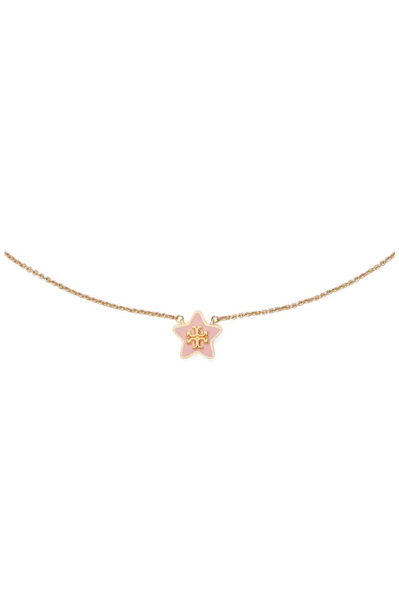 Forget Me Not Necklace, Alternate, color, TORY GOLD / PINK SNOW