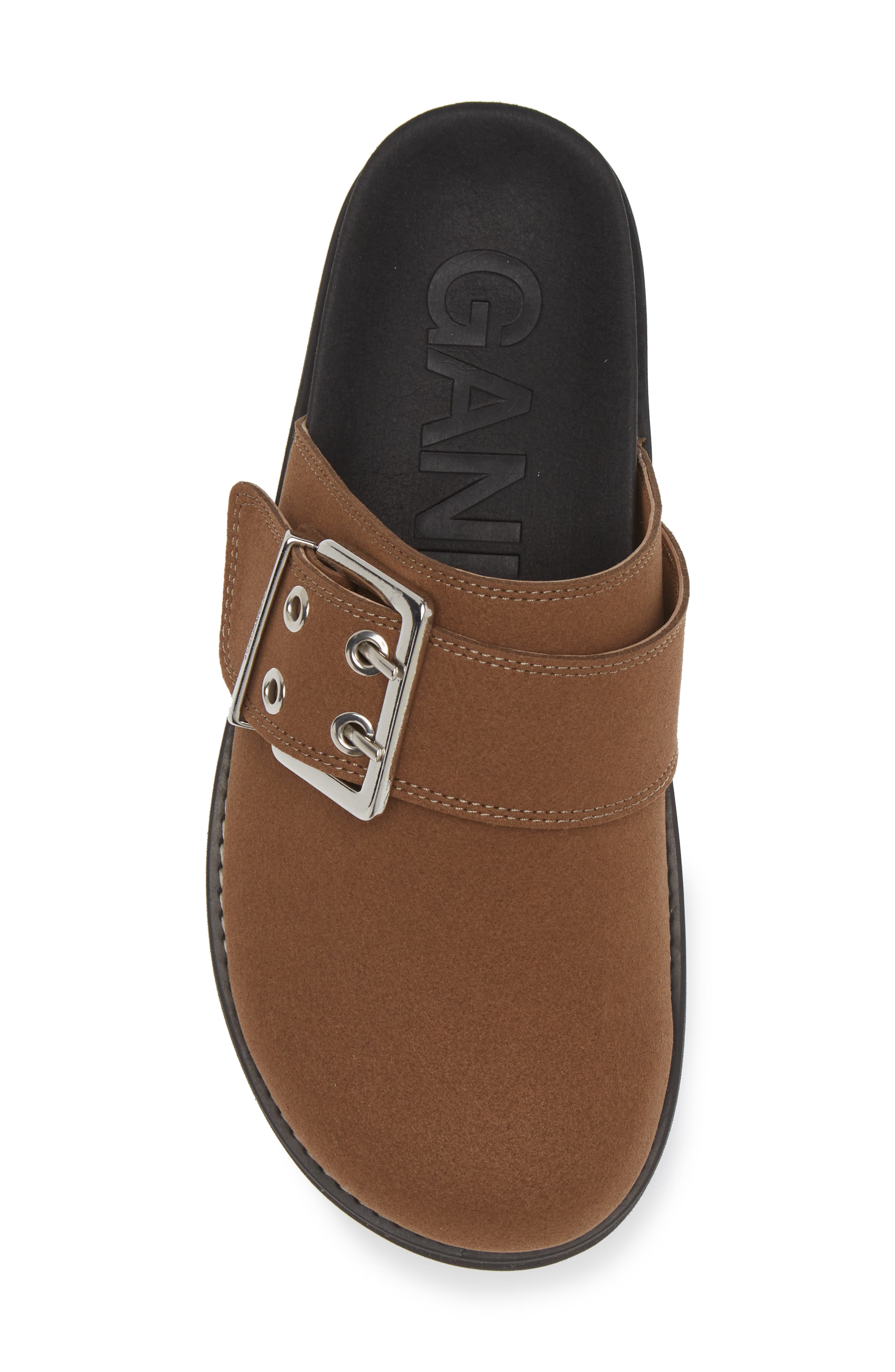 Ganni Buckle Platform Clog, Alternate, color, 