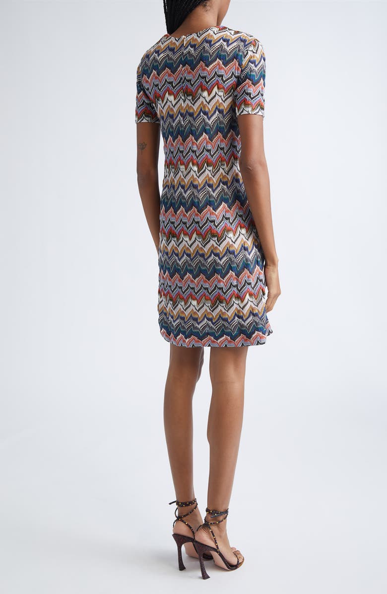 Missoni Zigzag T-Shirt Sweater Dress, Alternate, color, Blue Multicolor Tones