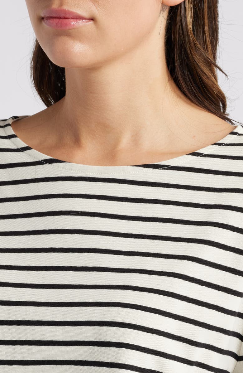 & Other Stories Stripe Cotton T-Shirt, Alternate, color, Black Stripe