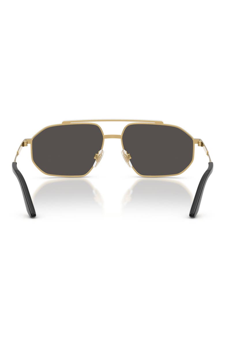 59mm Pilot Sunglasses, Alternate, color, GOLD/ SILVER / DARK GREY