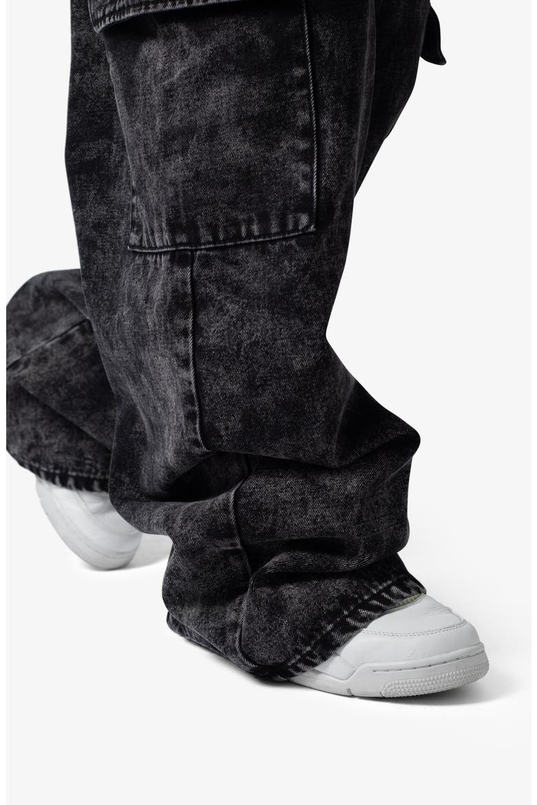 Void Baggy Cargo Jeans, Alternate, color, WASHED BLACK