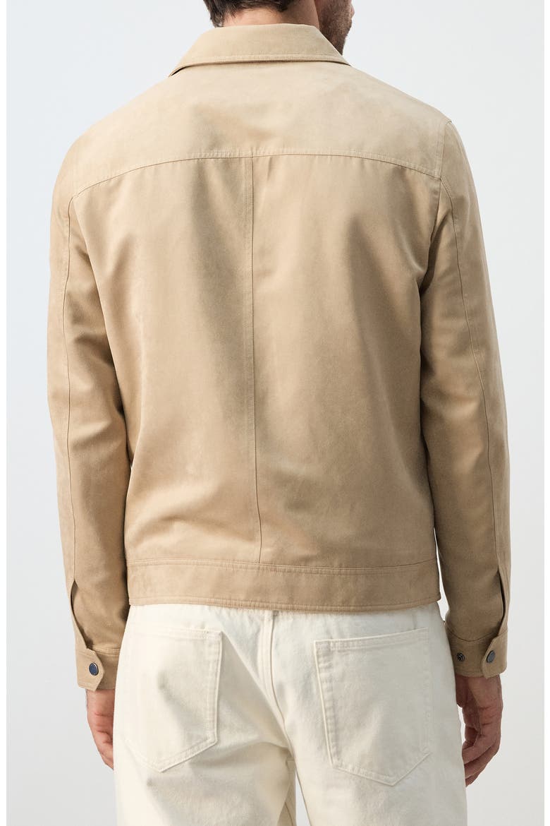 Faux Suede Jacket, Alternate, color, BEIGE