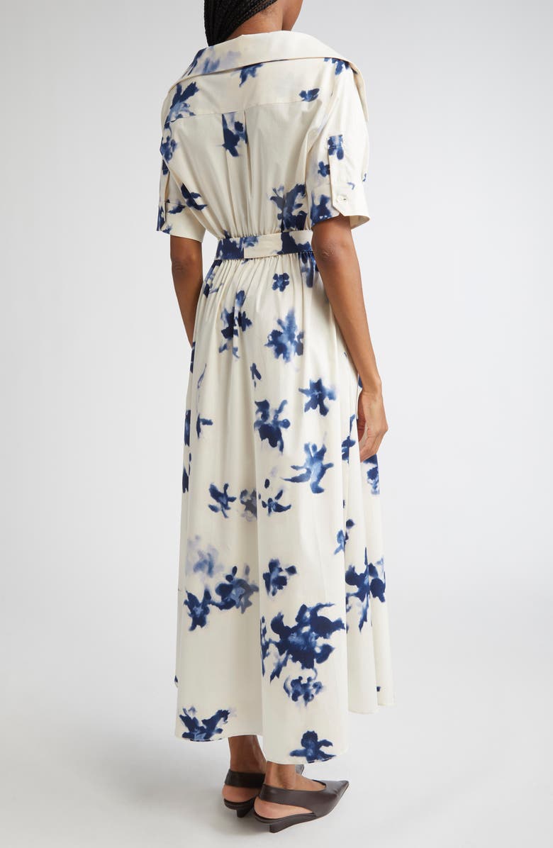 Altuzarra Lydia Floral Stretch Cotton Shirtdress, Alternate, color, Berry Blue Flowers