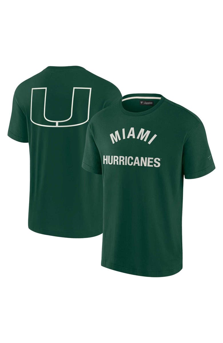 Fanatics Signature Unisex Fanatics Signature Green Miami Hurricanes Elements Super Soft Short Sleeve T-Shirt, Alternate, color, Green