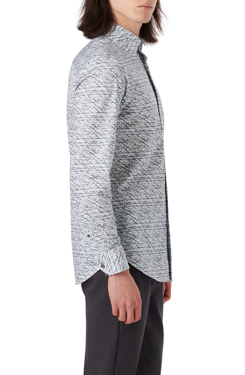 Bugatchi OoohCotton<sup>®</sup> Abstract Print Button-Up Shirt, Alternate, color, 