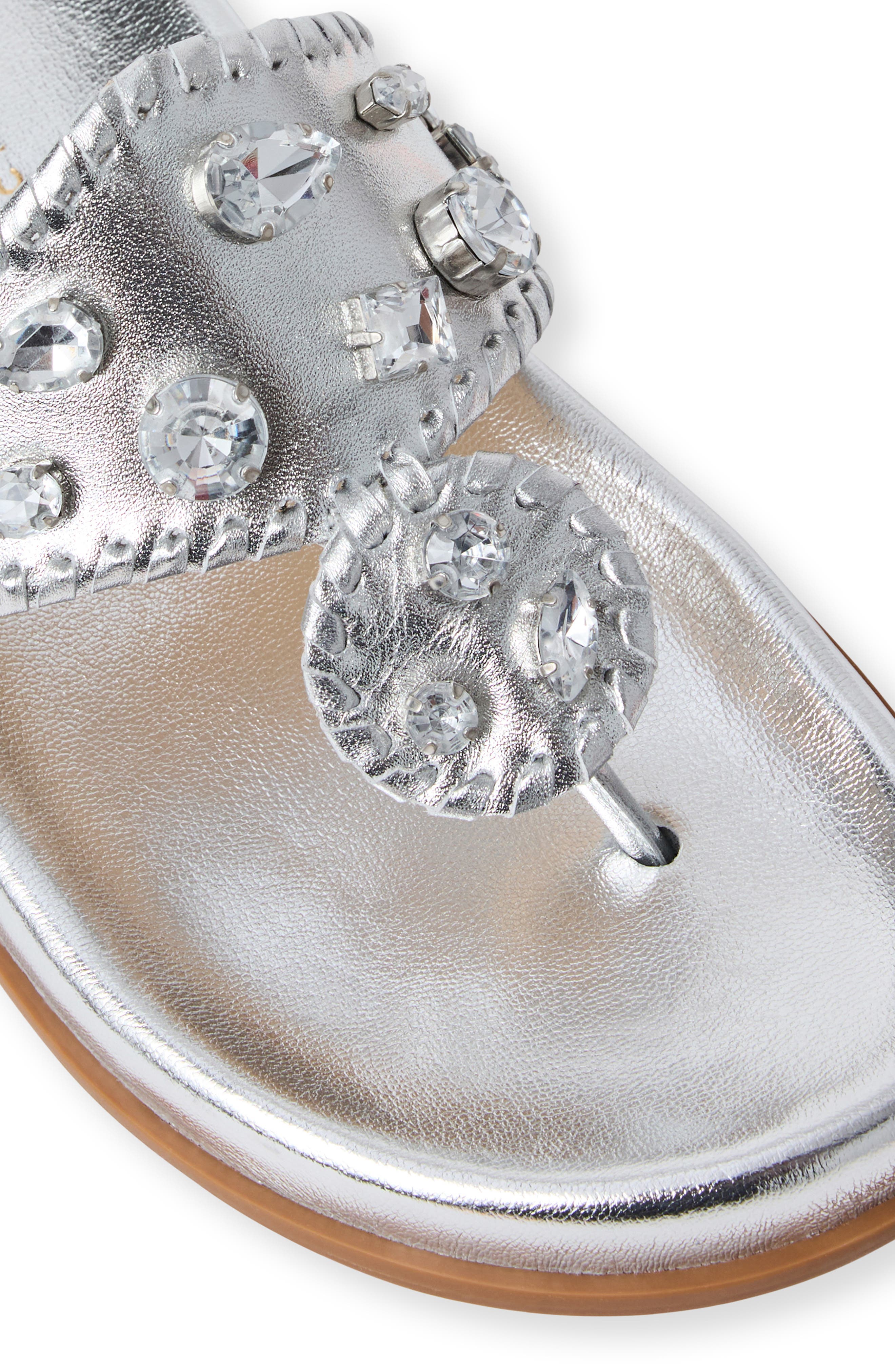 Jacks Jewel Sport Flip Flop, Alternate, color, SILVER