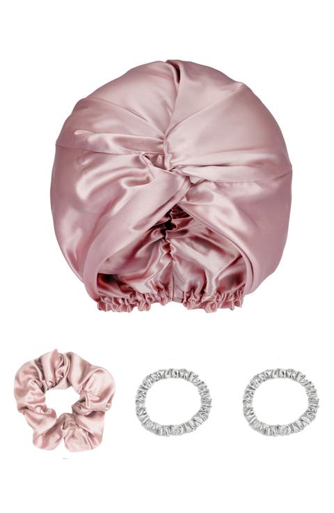 4- Piece Silk Hair Bonnet & Scrunchies Set (Nordstrom Exclusive)