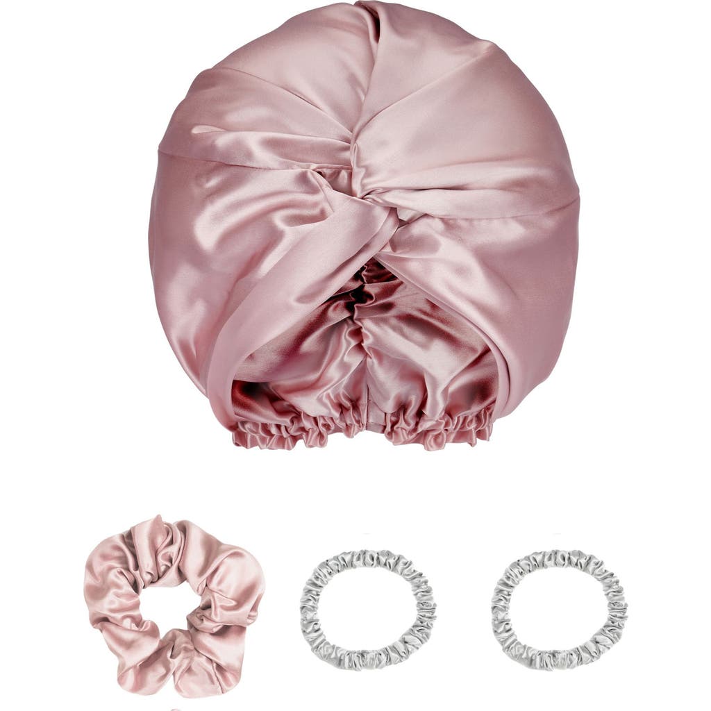Blissy 4- Piece Silk Hair Bonnet & Scrunchies Set