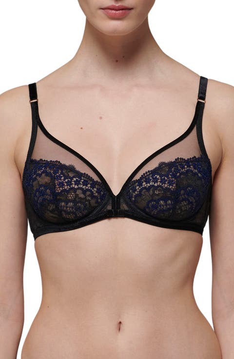 Scenario Sheer Plunge Underwire Bra