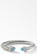 David Yurman Cable Classics Bracelet with Semiprecious Stones & Diamonds, 7mm