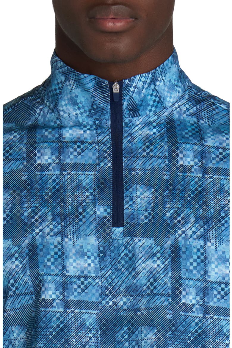 OoohCotton® Tech Quarter Zip Pullover, Alternate, color, TEAL