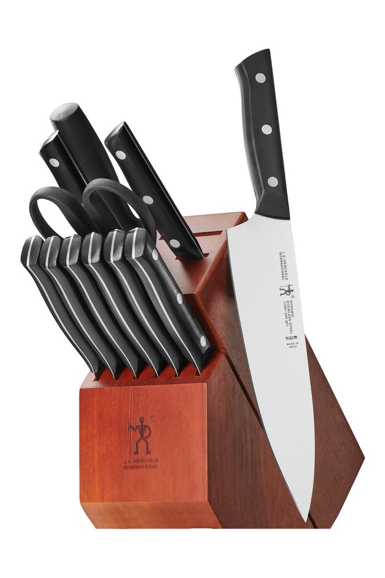 Dynamic 12-Piece Knife Block Set, Main, color, ACACIA