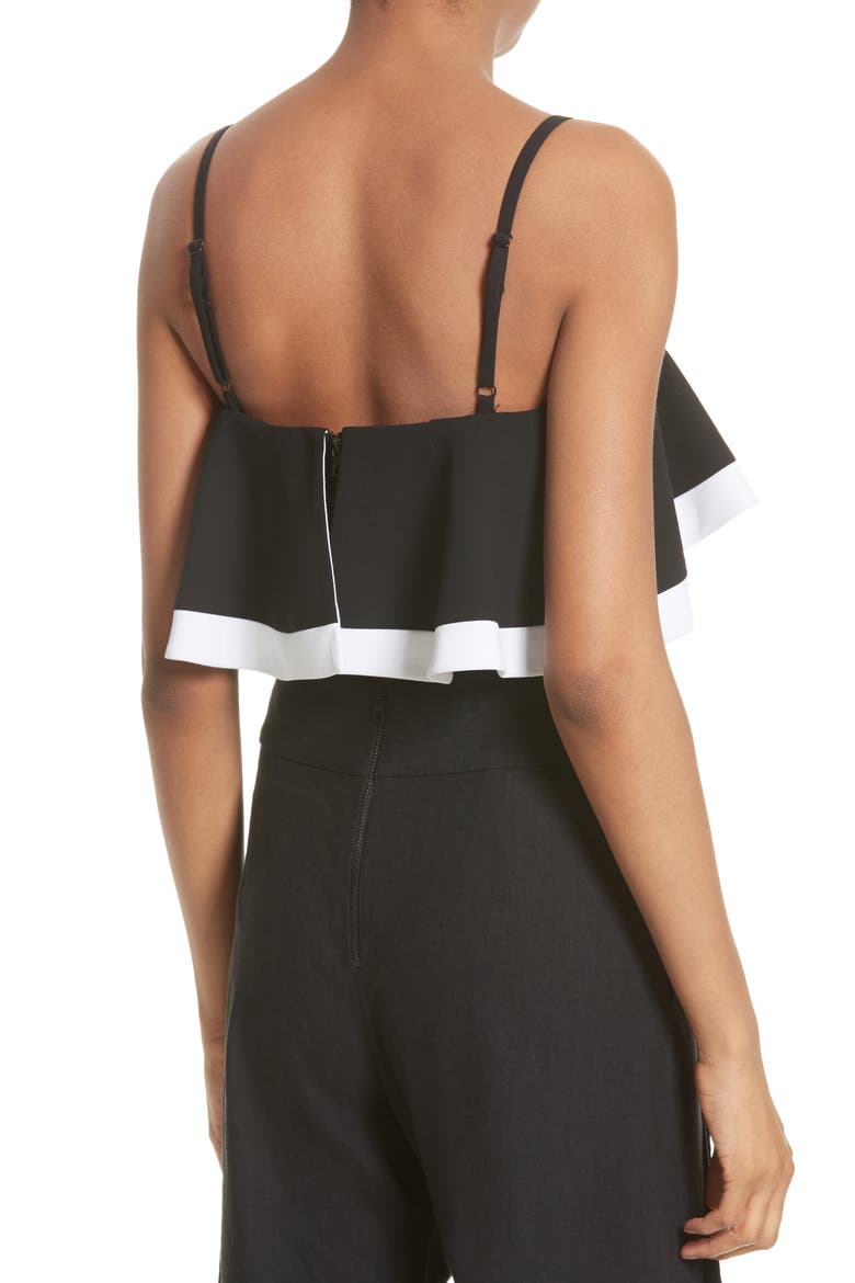 Aubrey Crop Top, Alternate, color, BLACK/ WHITE