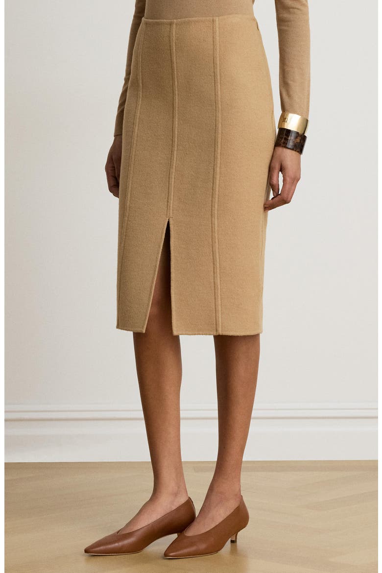 Midi Pencil Skirt, Alternate, color, CAMEL BEIGE