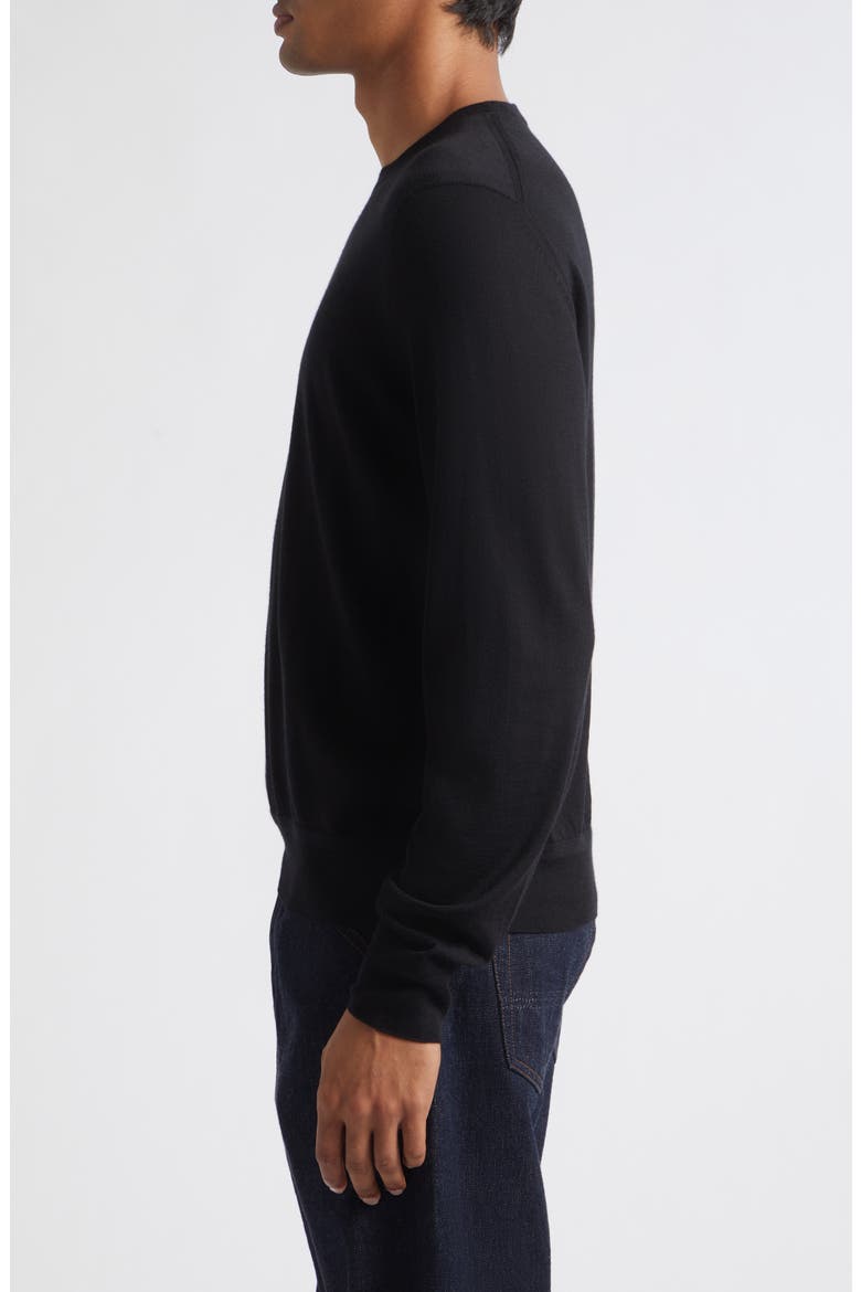 Fine Gauge Cashmere & Silk Sweater, Alternate, color, NAA BLACK