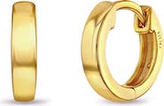 In Season Jewelry Rounded Classic Gold Plated Huggie Hoops
