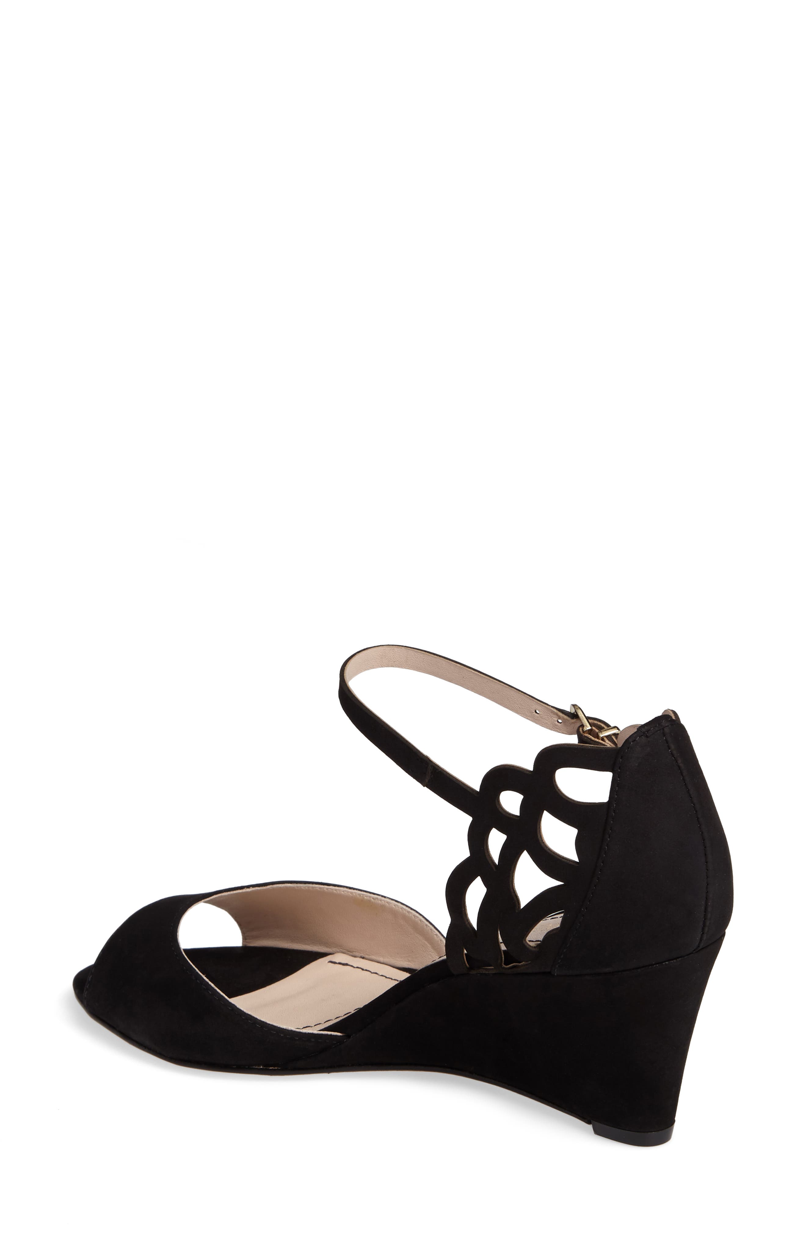 Karina Cutout Sandal, Alternate, color, BLACK NUBUCK LEATHER