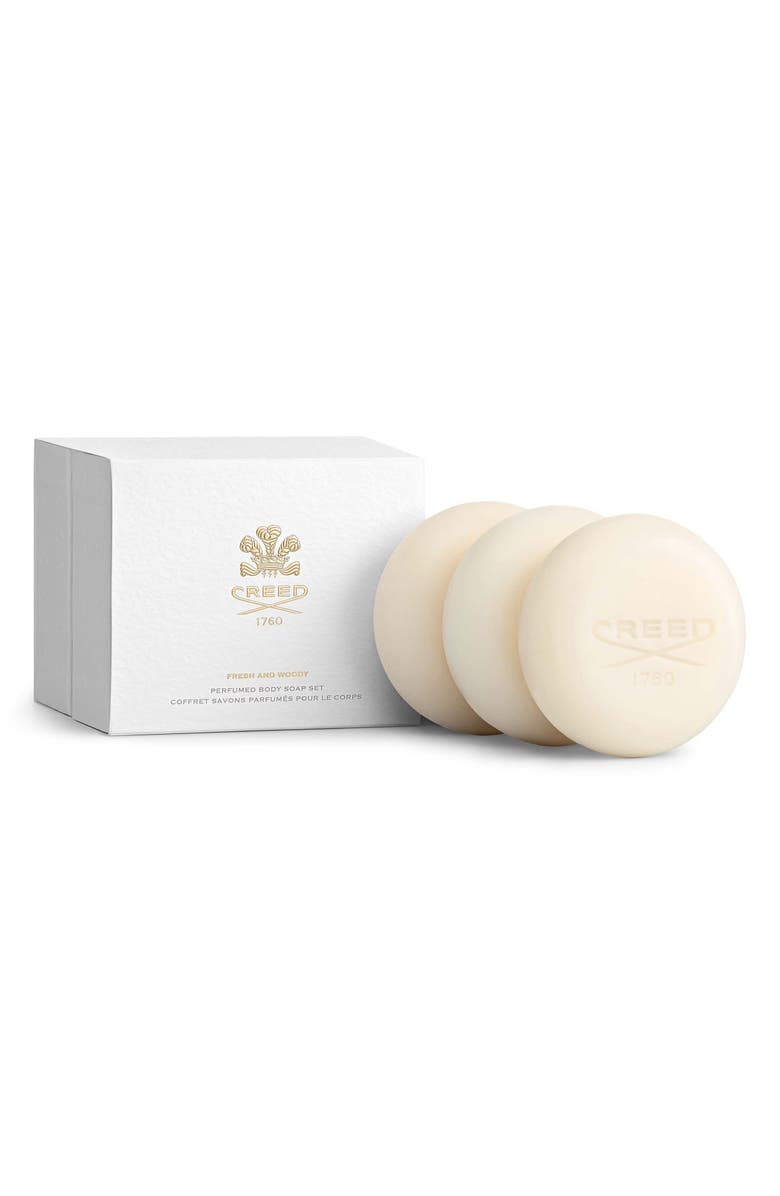 Creed Fresh & Woody Perfumed Body Soap Set, Main, color,