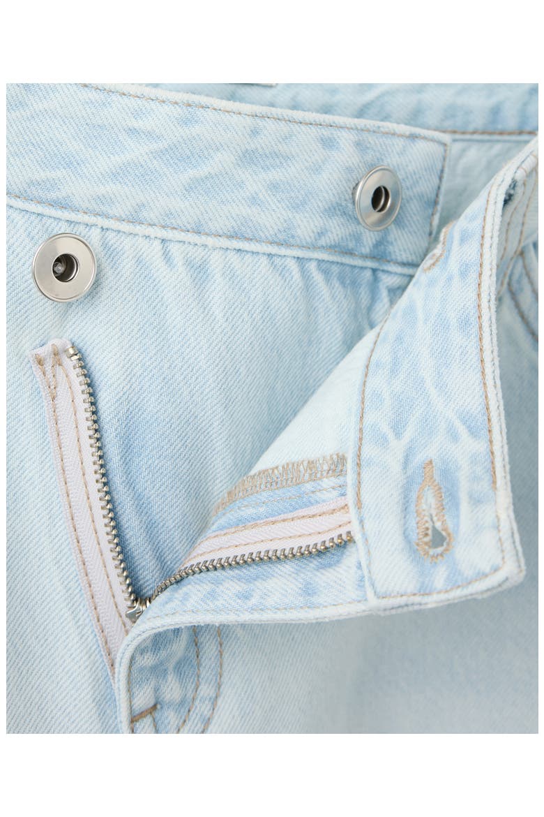 Straight Cross High Waist Straight Leg Jeans, Alternate, color, BLEACH