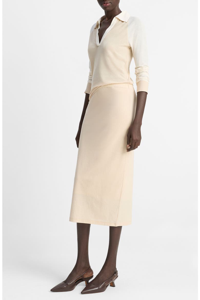 Cotton Midi Skirt, Alternate, color, PALE CANYON