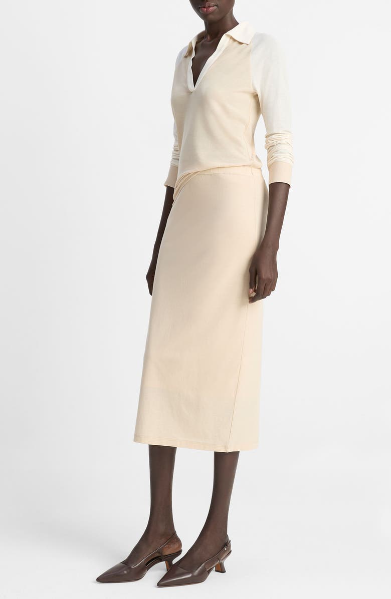 Vince Cotton Midi Skirt, Alternate, color, Pale Canyon