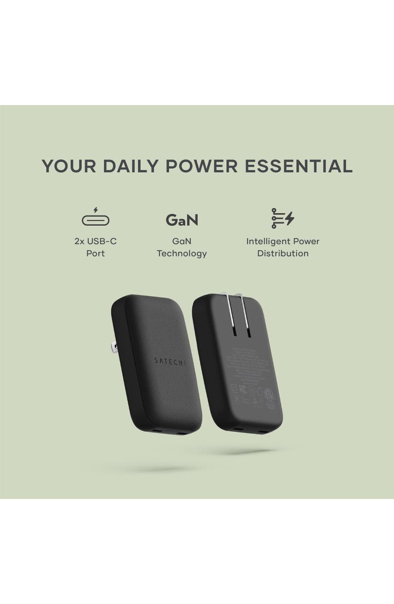 Satechi OntheGo 67W Slim Wall Charger, Alternate, color, Black