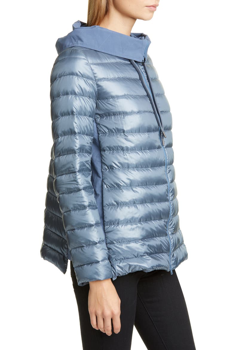 Hooded Short Down Jacket, Alternate, color, SLATE