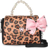 OMG Accessories Kids' Leopard Top Handle Crossbody Bag