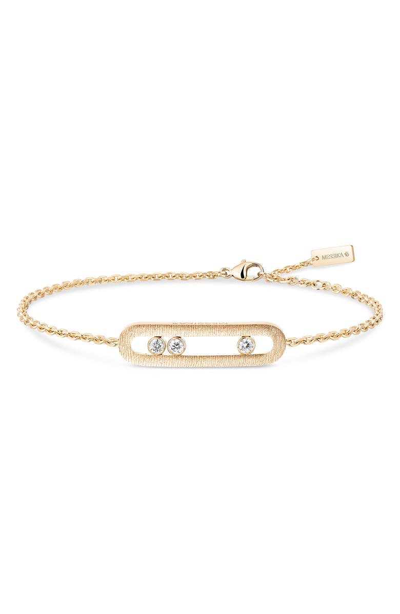 Messika Move Classique Ciselè Diamond Bracelet, Alternate, color, Yellow Gold