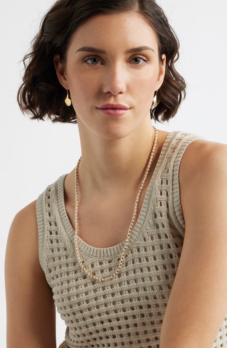 Nordstrom Beaded Convertible Bracelet, Alternate, color, White- Gold