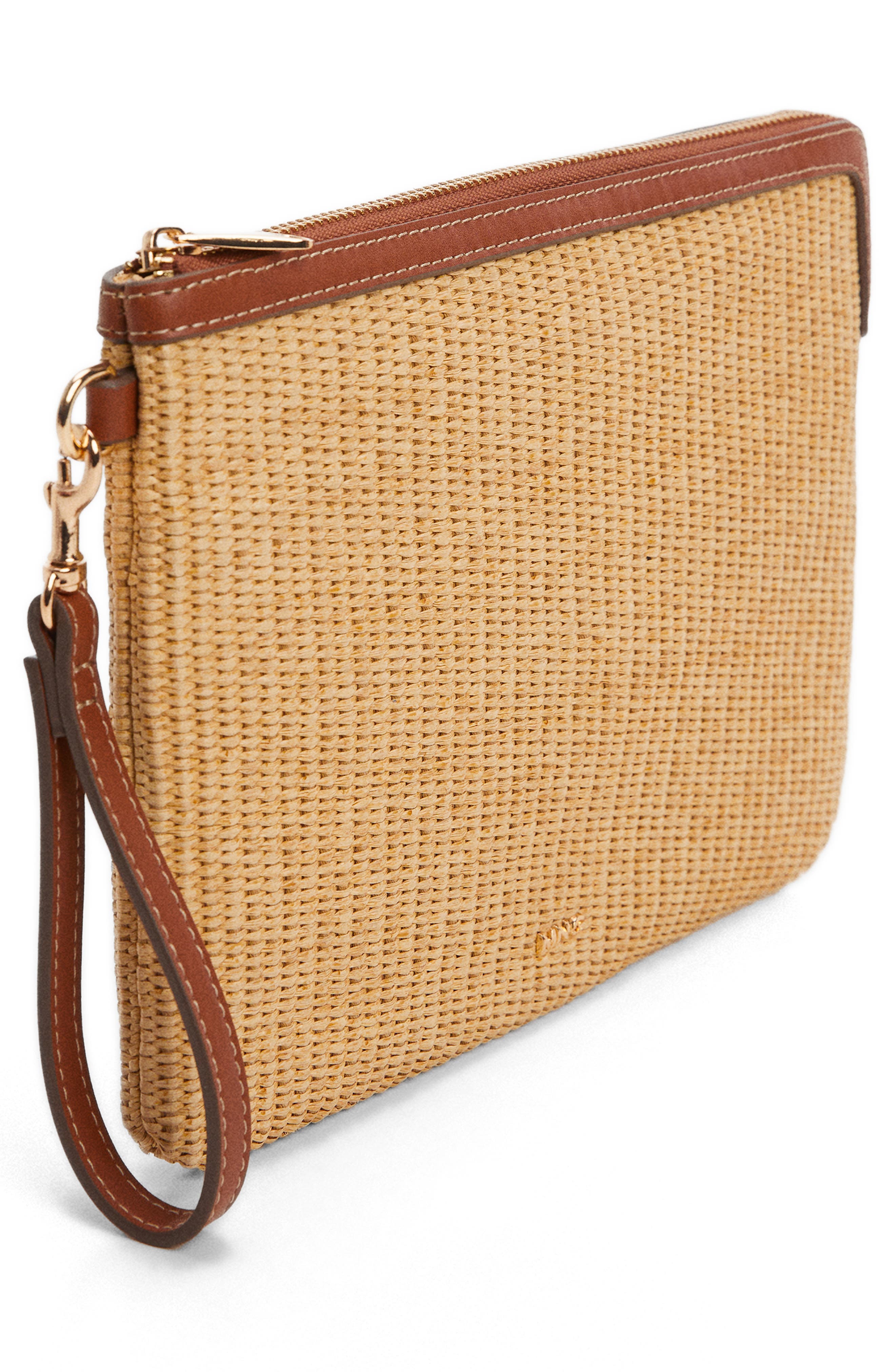 MANGO Woven Clutch, Alternate, color, 