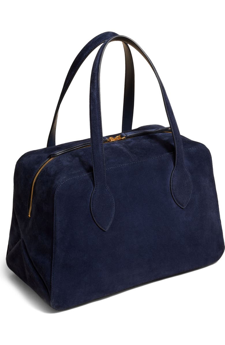 Khaite Medium Maeve Suede Satchel, Alternate, color,