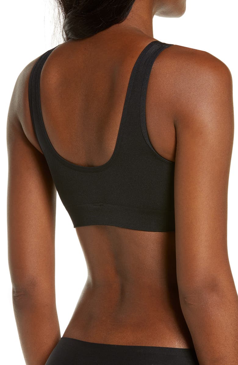 Wacoal B Smooth Front Closure Bralette, Alternate, color, Black