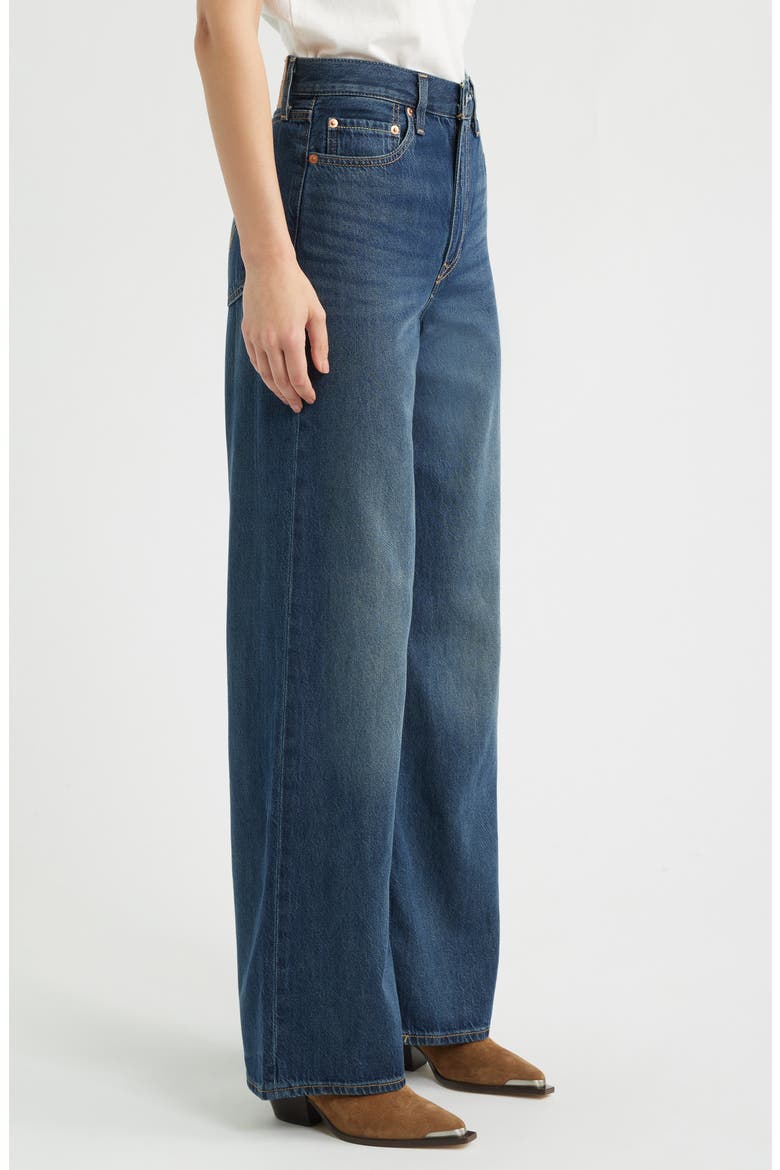 Ribcage High Waist Wide Leg Jeans, Alternate, color, LOST IN TRANSLATION