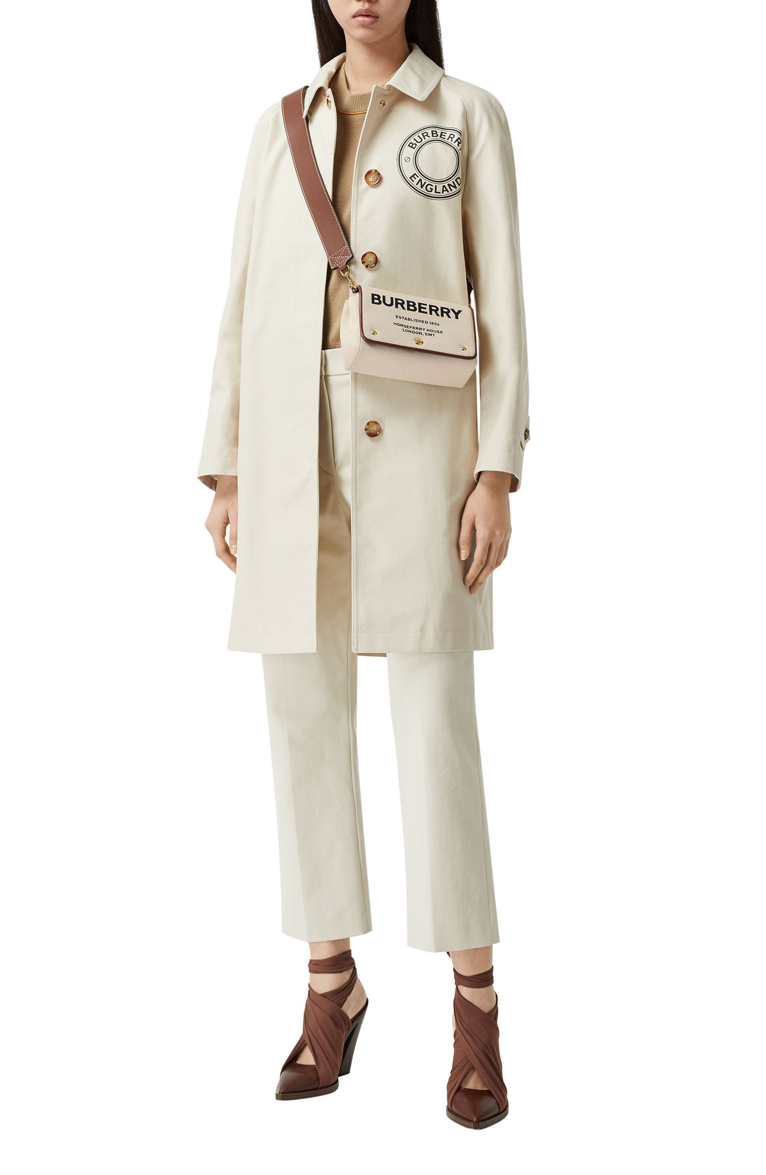 Burberry Hackberry Horseferry Print Canvas Crossbody Bag, Alternate, color, 